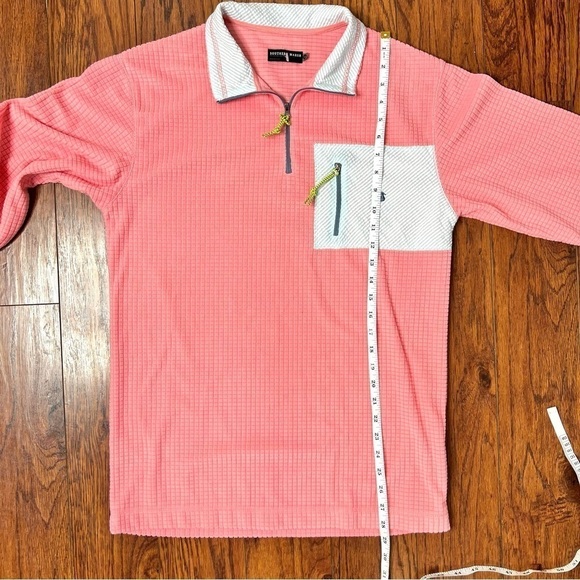 Southern Marsh Pink and Blue Pull Over Sweatshirt Popover 1/2 Zip Size XS - Picture 13 of 16